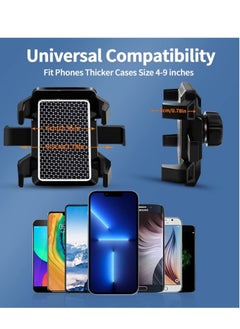 Yesido Car Phone Holder, 360 Degree Rotatable Adjustable Telescopic Mobile Holder, Car Holder for Rearview Mirror Phone Holder Car Compatible with iPhone/Android Phone, Model Universal (Black)  - Image 2
