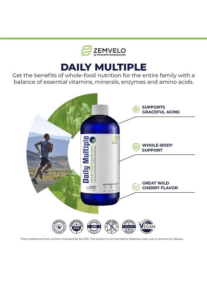 Mineralife Liquid Daily Multiple Supplement  Whole Food Nutrition Wild Cherries Honey Aloe Vera Seaweed  Multimineral  For The Whole Family  Cherry Flavor - Image 3