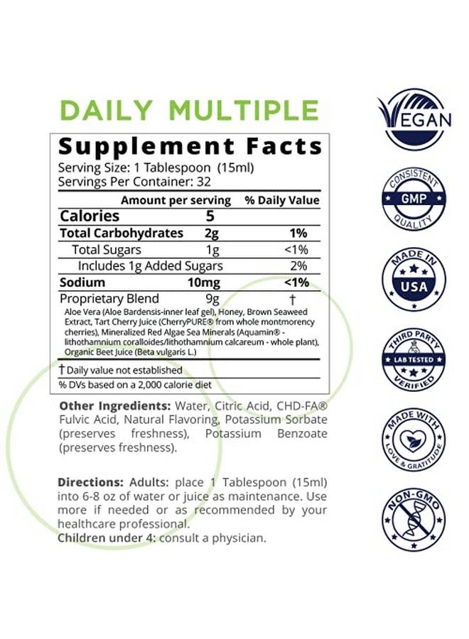 Mineralife Liquid Daily Multiple Supplement  Whole Food Nutrition Wild Cherries Honey Aloe Vera Seaweed  Multimineral  For The Whole Family  Cherry Flavor - Image 5