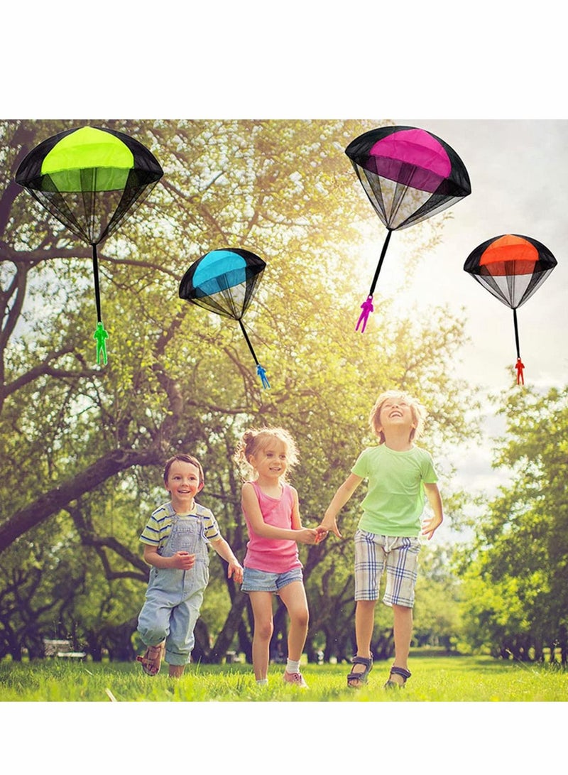 SYOSI Parachute Toy, 6 Pieces Children's Flying Toys with Tangle Free Throwing Hand Throw Army Man, Outdoor Play Gifts for Kids - Image 3