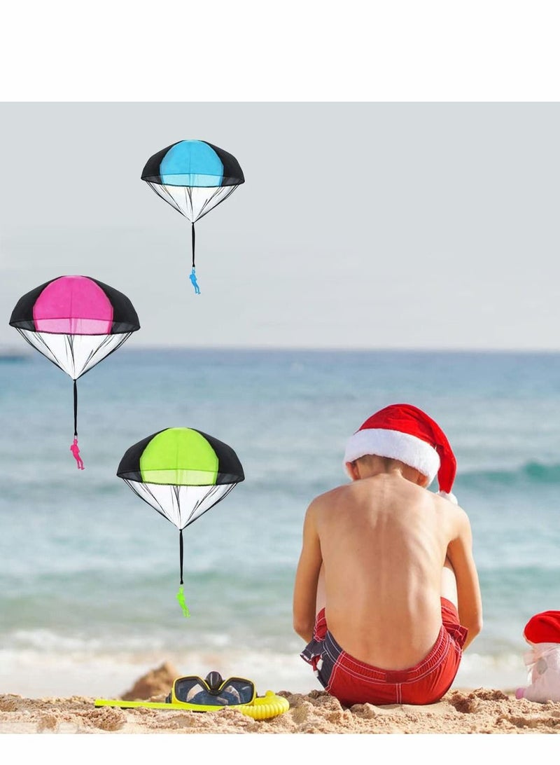 SYOSI Parachute Toy, 6 Pieces Children's Flying Toys with Tangle Free Throwing Hand Throw Army Man, Outdoor Play Gifts for Kids - Image 5