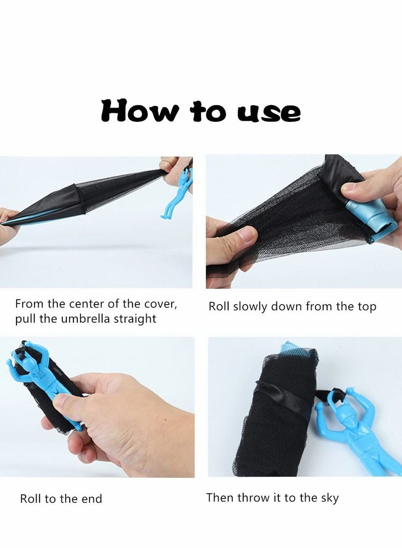 SYOSI Parachute Toy, 6 Pieces Children's Flying Toys with Tangle Free Throwing Hand Throw Army Man, Outdoor Play Gifts for Kids - Image 4