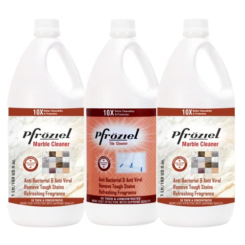 Pfroziel Marble & Granite Shampoo + Heavy Duty Tile Cleaner Liquid (1L+ 2L) - Image 1