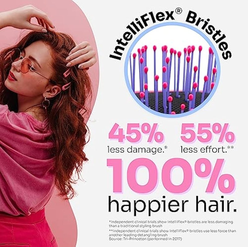 Wet Brush Detangling Hair Brush, For Thick Hair, Pink - Image 3