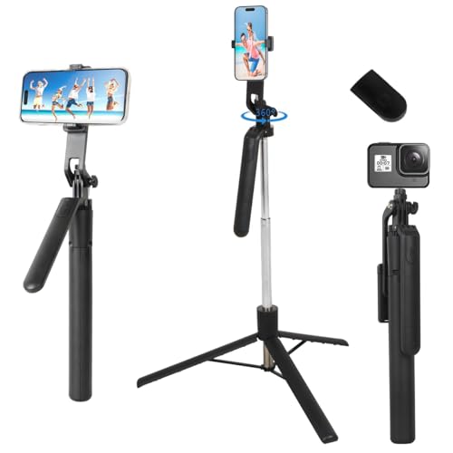 SooPii All in one Bluetooth Selfie Stick with Tripod Stand | Foldable & Extendable | Wireless Remote | Lightweight Portable Selfie Stick for Android & iPhone | Vlogging, Travel, Video Shooting - Image 1