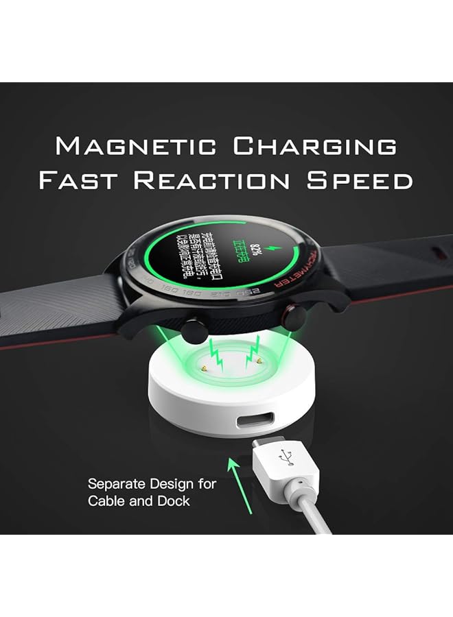 erorex Charger Compatible With Huawei Watch Gt Gt2 Gt 2E Honor Watch Magic Magic 2 Honor Watch Gs Pro 100Cm Usb Charging Cable For Honor Watch Dream White  - Image 4