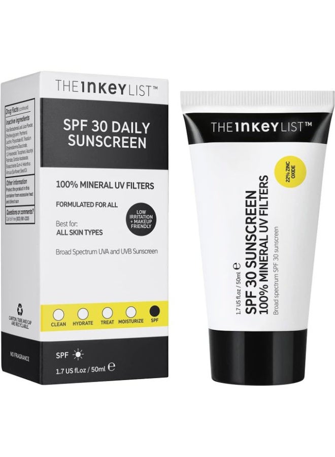 واقي شمسي بعامل وقاية من طيف الاشعة فوق البنفسجية نوع ايه وبي بدرجة 30 للاستخدام اليومي سعة 50 مل ذا انكي ليست SPF 50.0 ملليلتر - Image 1