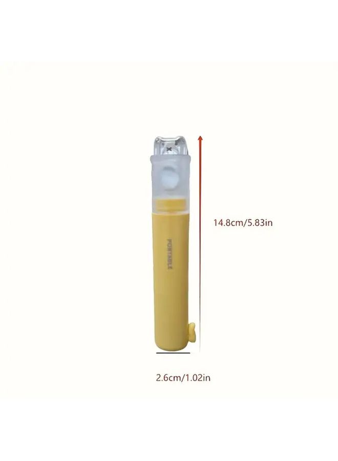 2 In 1 Mini Travel Toothbrush and Toothpaste Set Yellow for Adults Portable Oral Care - Image 4