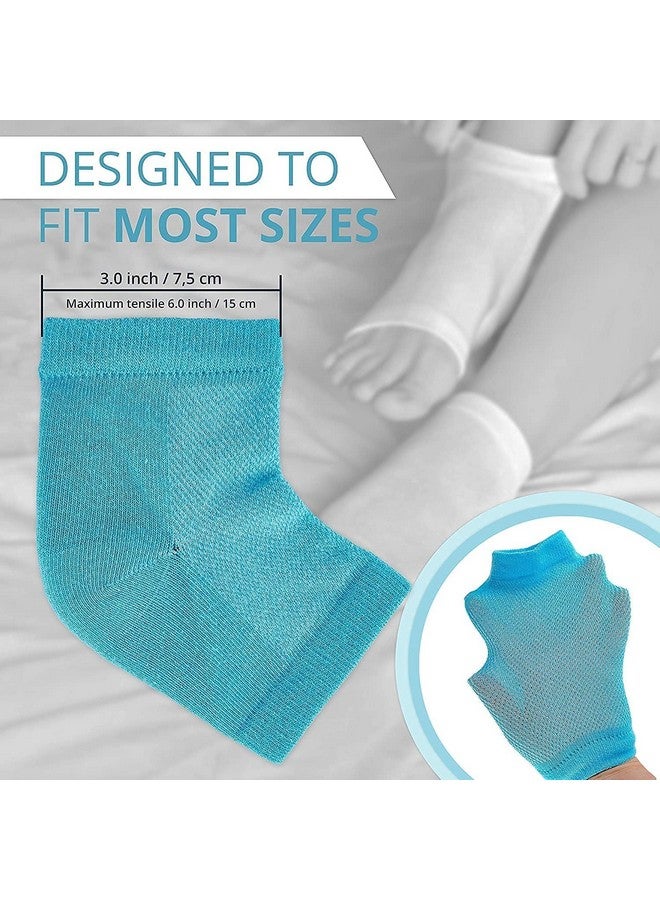MERCEHIVE Moisturizing Gel Socks for Women & Men | Silicone Heel Repair Socks for Soft, Crack-Free Heels, Spa Massage & Pain Relief, Multicolor Cotton Gel Socks - Image 5
