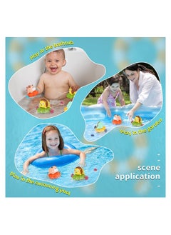 Excefore Baby Bath Toys Floating Swimming Toys 3PCS Baby Bathtub Toys for 6-12 Months Temperature Sensing Water Spray Children's Bathroom Pull Line Little Lion Calf Dinosaur Swimming Toys  - Image 5