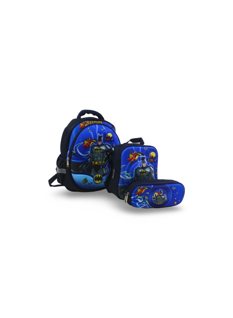 Migo School Set Batman Backpack 14 Inches – Navy - Image 1