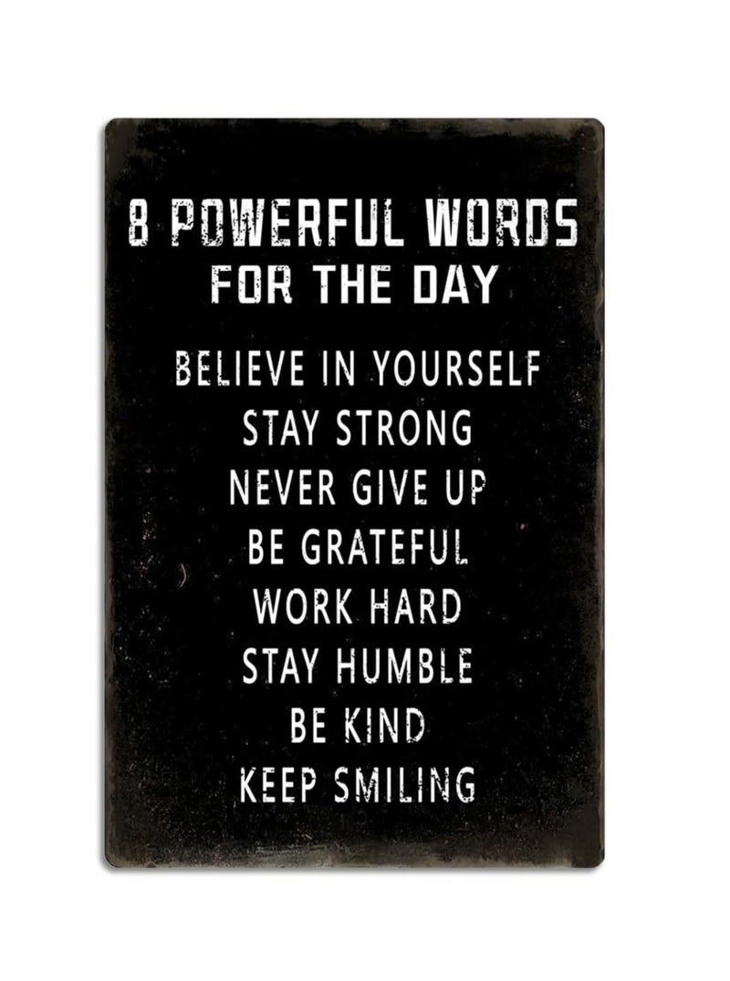 Fmcmly Inspiring Positive Quotes Metal poster Inspirational Tin Sign for Teen Bedroom Decor Home Office Bedroom Classroom Cafes Motivational Wall Decor 8x12 Inch - Image 1