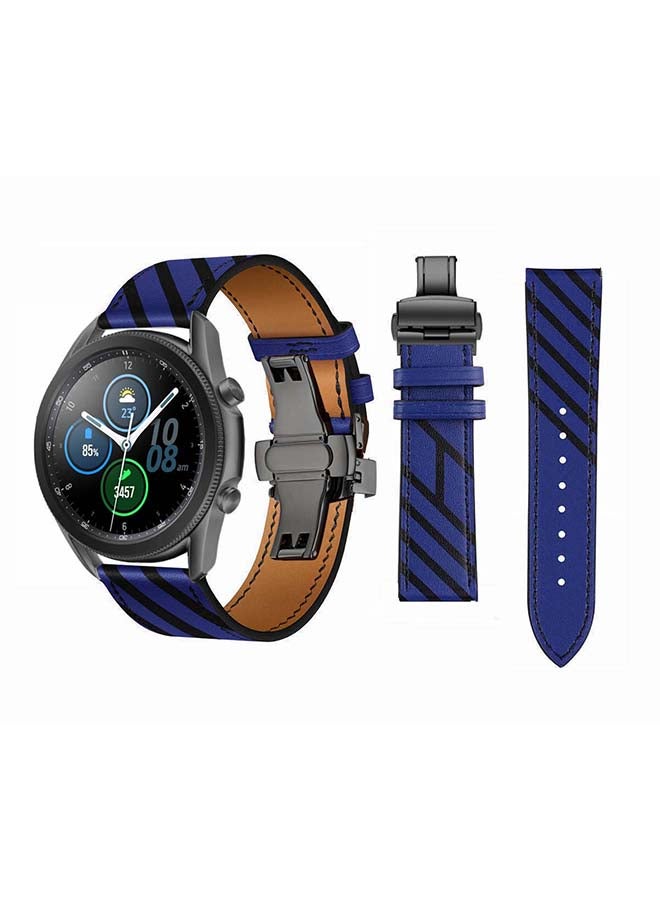Perfii Genuine Leather Replacement Band for Samsung Galaxy Watch3 45mm Multicolour - Image 1