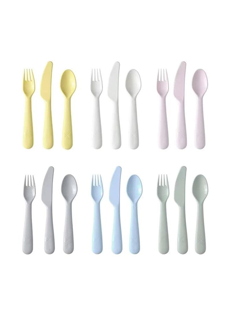 Ikea IKEA KALLAS 18-Piece Cutlery Set, Assorted Colors 