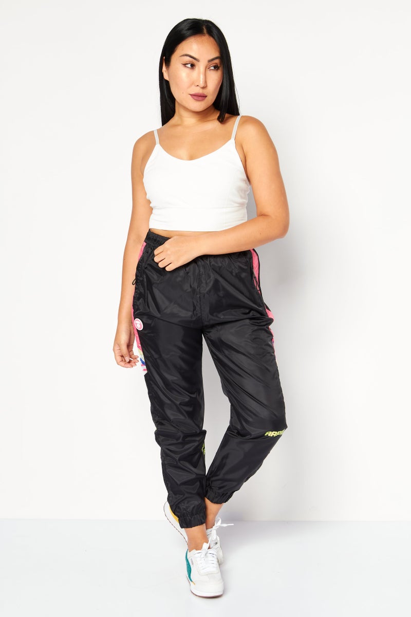 Aape By A Bathing Ape Women Regular Fit Graphic Printed Sweatpants, Black - Image 2