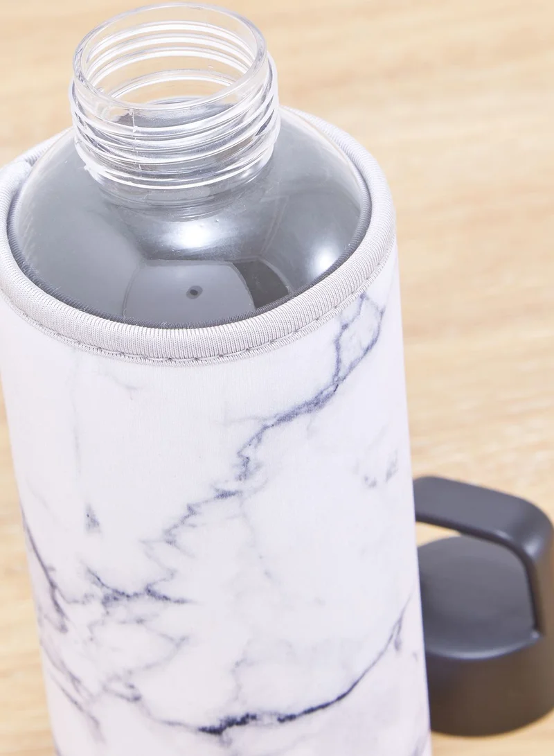 Typo Marble Neoprene Sleeve Water Bottle