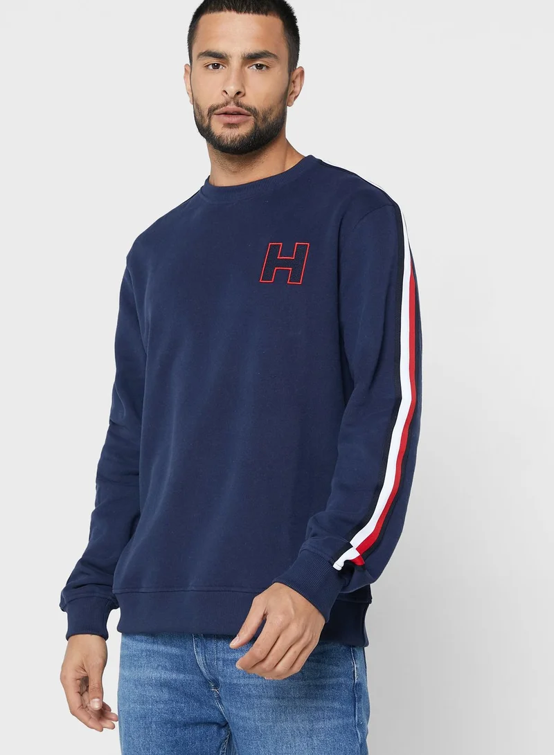 TOMMY HILFIGER Taped Sleeve Sweatshirt