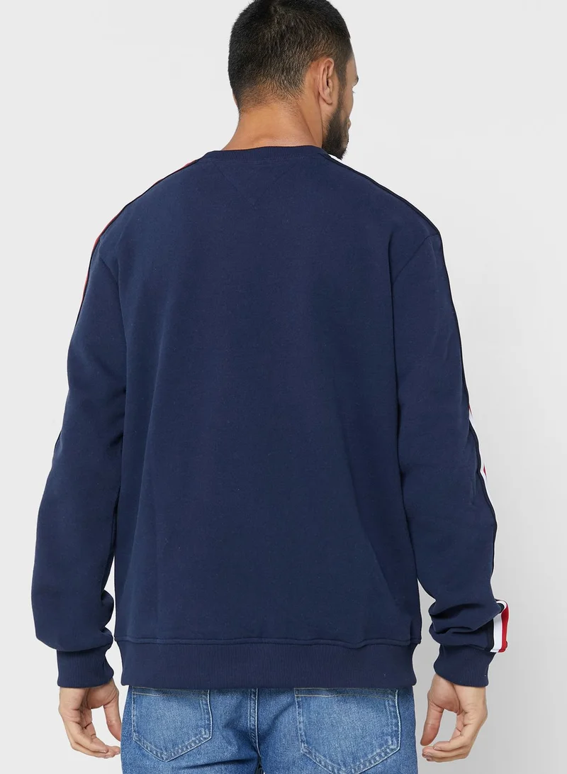 TOMMY HILFIGER Taped Sleeve Sweatshirt
