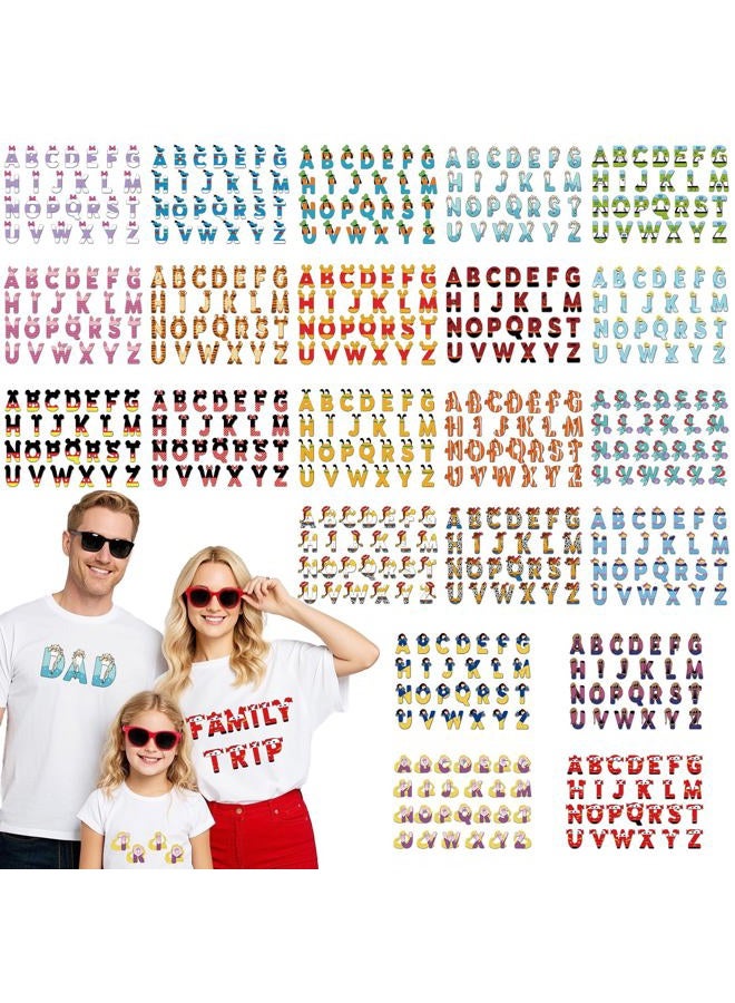 RiVolTa Mouse Alphabet Iron on Transfers - 22 Sheets Cute Cartoon Letters DTF Ready to Press Mice for T Shirts Heat Stickers Patches Vinyl Decals Appliques Clothes Hoodies Bag Decorations DIY Crafts - Image 1