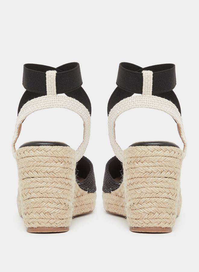 Styli Elasticated Strap Espadrille Wedge Sandals - Image 4