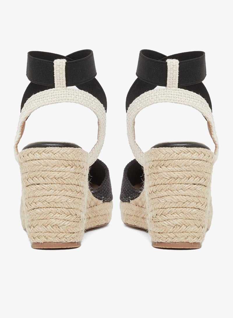 Styli Elasticated Strap Espadrille Wedge Sandals - Image 4