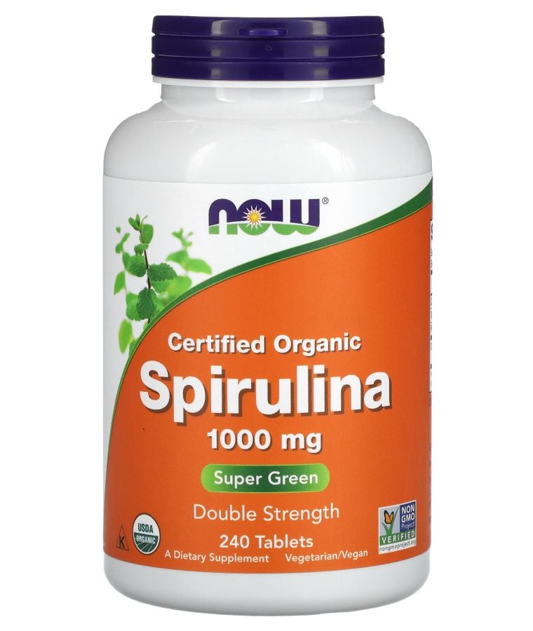 now Certified Organic Spirulina 1000 mg 240 Tablets