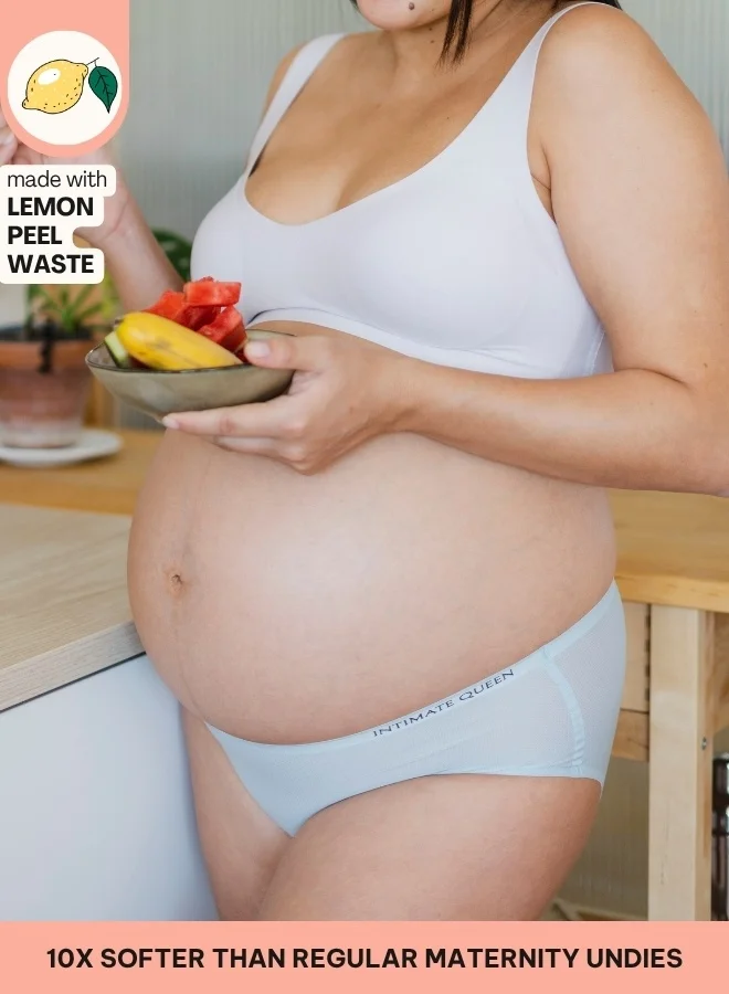 الملكة الحميمة ملابس داخلية للأمومة من ليمون باي - ناعمة للغاية، مريحة بدون درزات، مثالية للحمل والبشرة الحساسة (عبوة من 3 قطع)