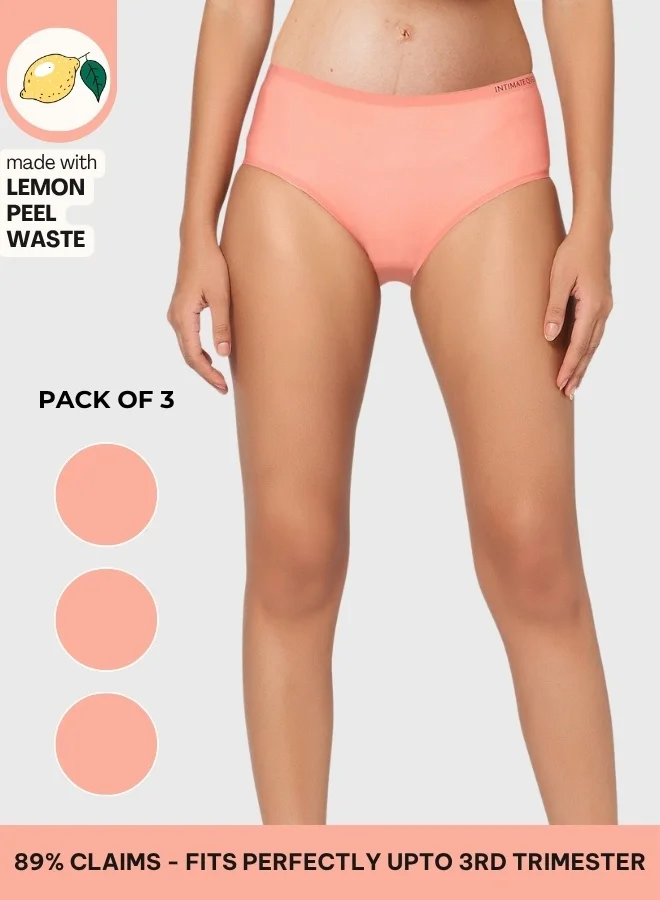 الملكة الحميمة ملابس داخلية للأمومة من ليمون باي - ناعمة للغاية، مريحة بدون درزات، مثالية للحمل والبشرة الحساسة (عبوة من 3 قطع)