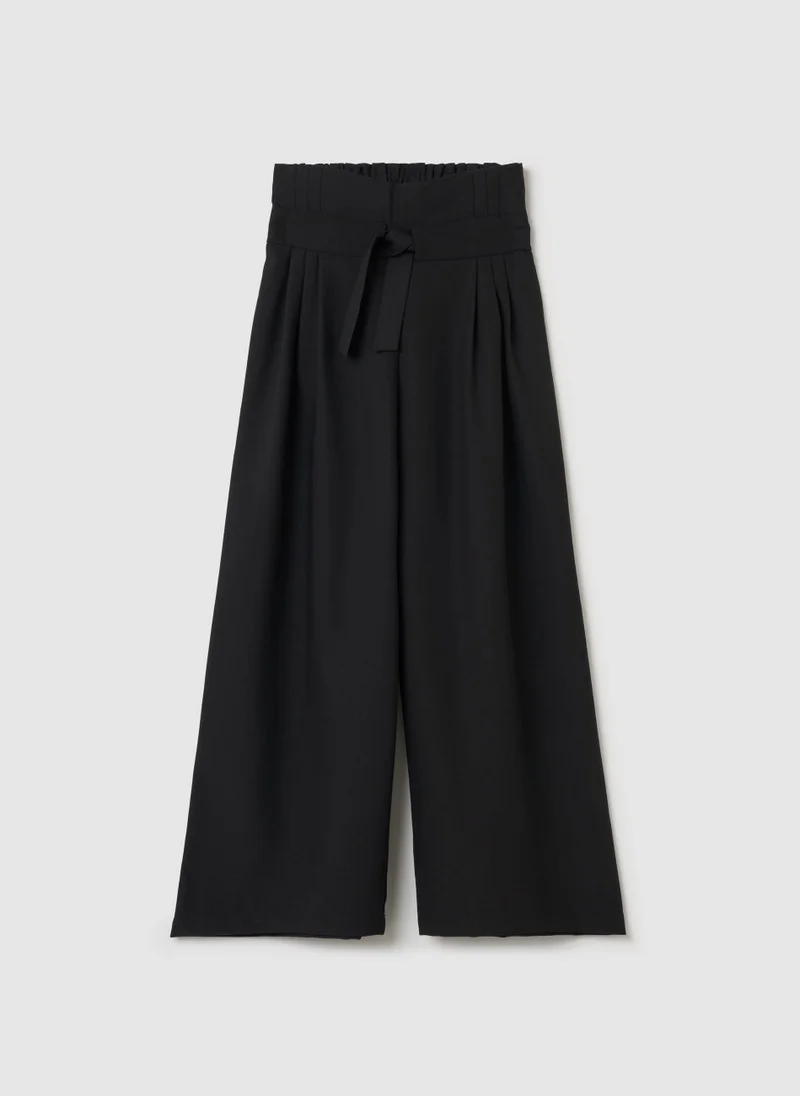 او في اس Wide-Leg Trousers With Belt