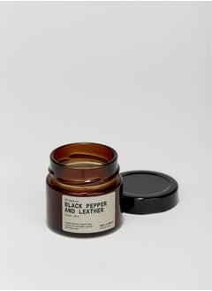 Generic Luxury Scented Candle in Amber Glass Jar 100ml – Black Pepper & Leather, Natural Coconut Soy Wax, Cotton Wick, Inspired by At The Barber’s Perfume  - Image 1