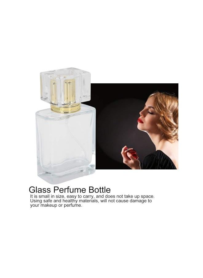 WYBOT - 50ml Perfume Bottle - Glass Spray Perfume Bottle with Spray Applicator Empty Atomizer Bottle Perfume Refillable Bottle Liquid Container Transparent Perfume Spray Perfume Atomizer Bottle(03) - Image 1
