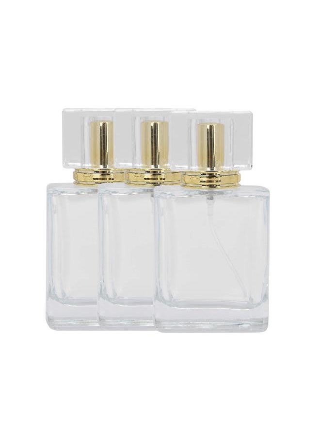 WYBOT - 50ml Perfume Bottle - Glass Spray Perfume Bottle with Spray Applicator Empty Atomizer Bottle Perfume Refillable Bottle Liquid Container Transparent Perfume Spray Perfume Atomizer Bottle(03) - Image 1