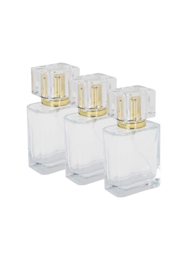 WYBOT - 50ml Perfume Bottle - Glass Spray Perfume Bottle with Spray Applicator Empty Atomizer Bottle Perfume Refillable Bottle Liquid Container Transparent Perfume Spray Perfume Atomizer Bottle(03) - Image 1