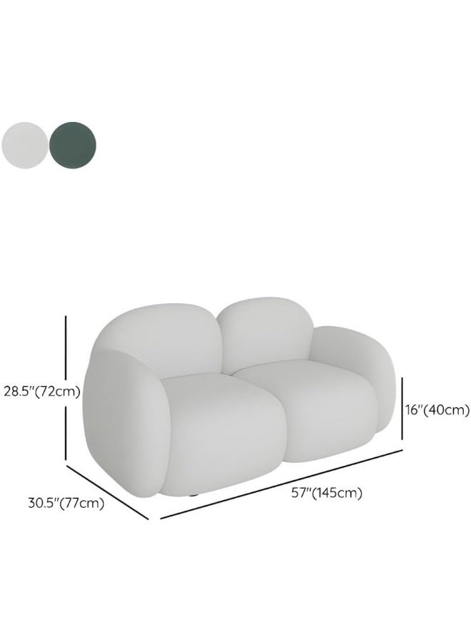 Ripple FURNITURE UAE Homes Modern Sofa with Wooden Frame, Foam-Filled Seat, Square Arms (Light Grey) - Image 2
