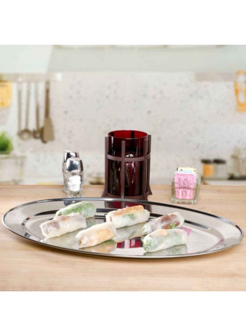 Top Pick Steel Oval Tray Prolonged Durability Quality