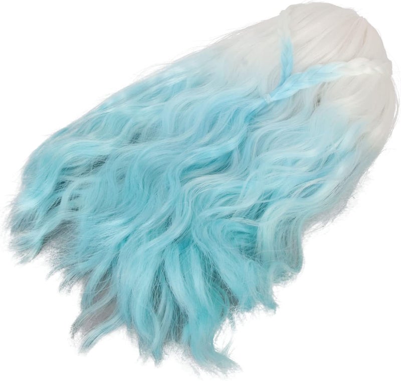 RASTKY 1/6 Doll Wig Gradient Curly Style High Elasticity for Doll Making Hair Replacements DIY for 1/6 High Temperature Fiber (Gradient Blue) - Image 1