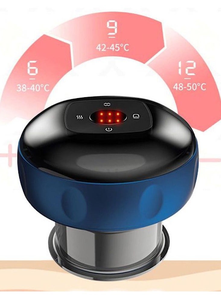 إسكدنيا مدلك الحجامة الكهربائية مدلك العلاج بالحجامة الذكية  6 أوضاع للتدليك العلاج بالضوء لكشط الجسم وحرق الدهون متعدد الألوان - Image 1