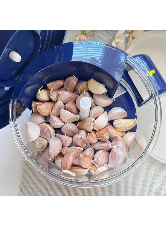 Multi-purpose electric chopper with a garlic and grape peeling tool - Image 2