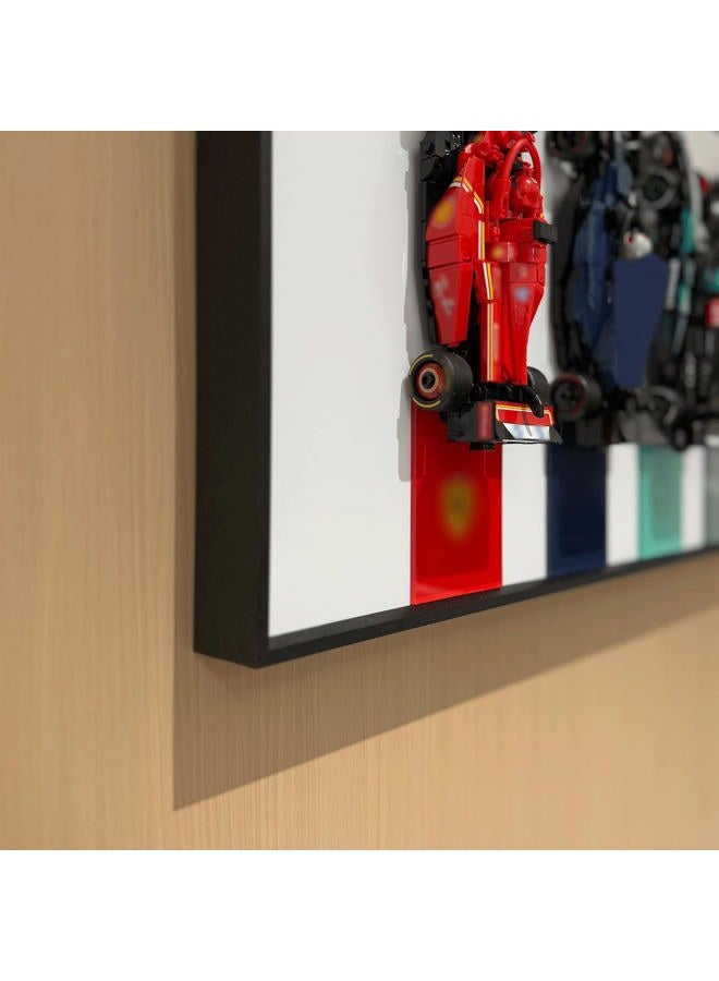 iLuane Display Wallboard for LEGO Speed Champions Ultimate Formula 1 Collector's Pack 66802, Holds 10 Cars on One Frame, Adult Collectibles F1 Wall Mount, Home or Office Décor (No Car Included) - Image 3