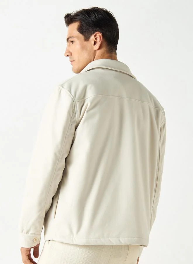 ايكونيك جاكيت سادة بأكمام طويلة وجيوب من آيكونيك