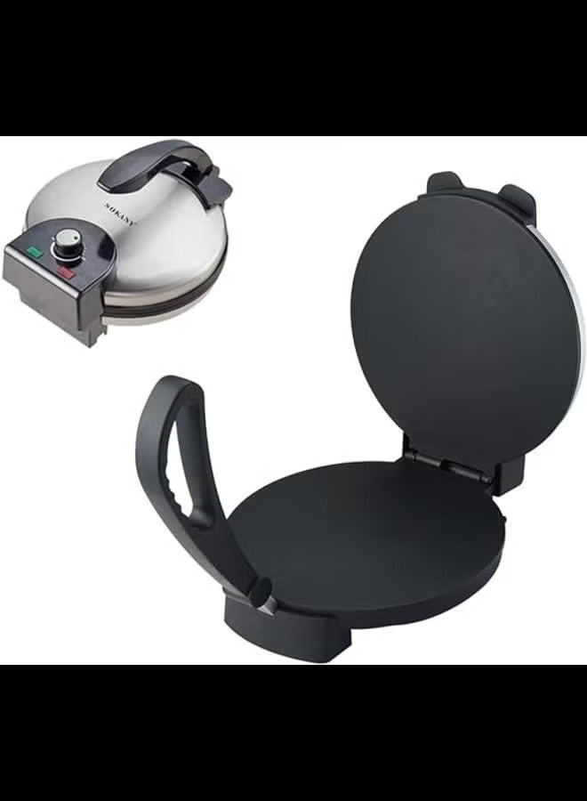 سوكاني SOKANY KJ-507 1100W Roti Maker, 32cm Tortilla Press, Non-stick Surface, Flour Tortilla press, Tortilla Maker, Dough Press, To make Indian style Chapati - Image 1
