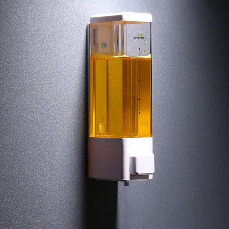 موزع سائل الصابون المثبت على الحائط دولفي ABS 300 مل - أبيض