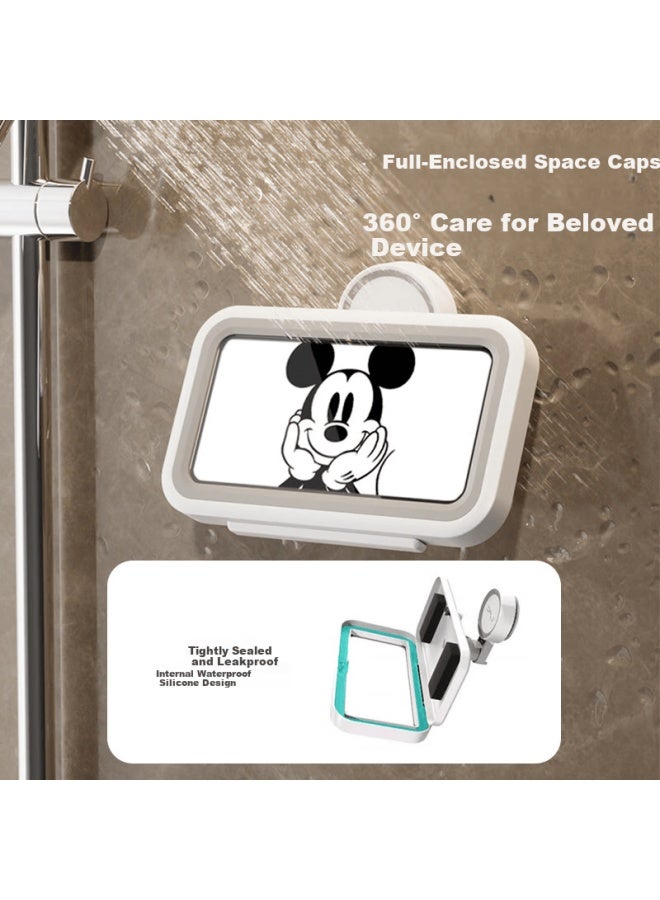 Bydoll Rotating Bathroom Phone Holder, Waterproof Shower Binge-watching Dual-use Gadget, Bathroom Wall-mounted Storage Rack Without Drilling - Image 2