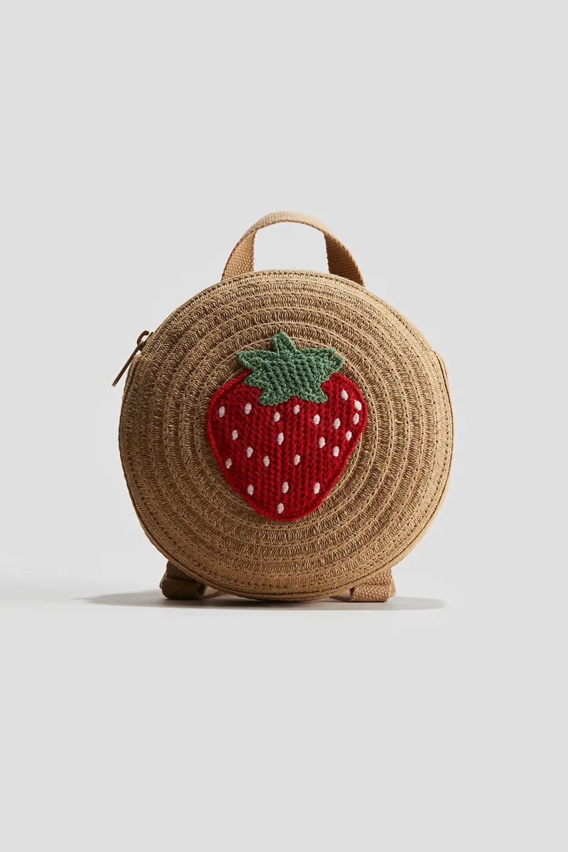 H&M Round straw backpack