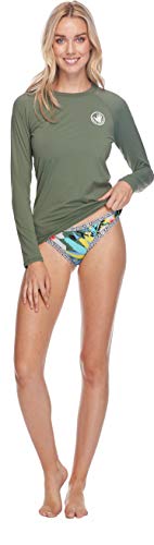 Body Glove Women's Standard Sleek Solid Long Sleeve Rashguard with UPF 50+, Smoothies Cactus, Large - Image 4