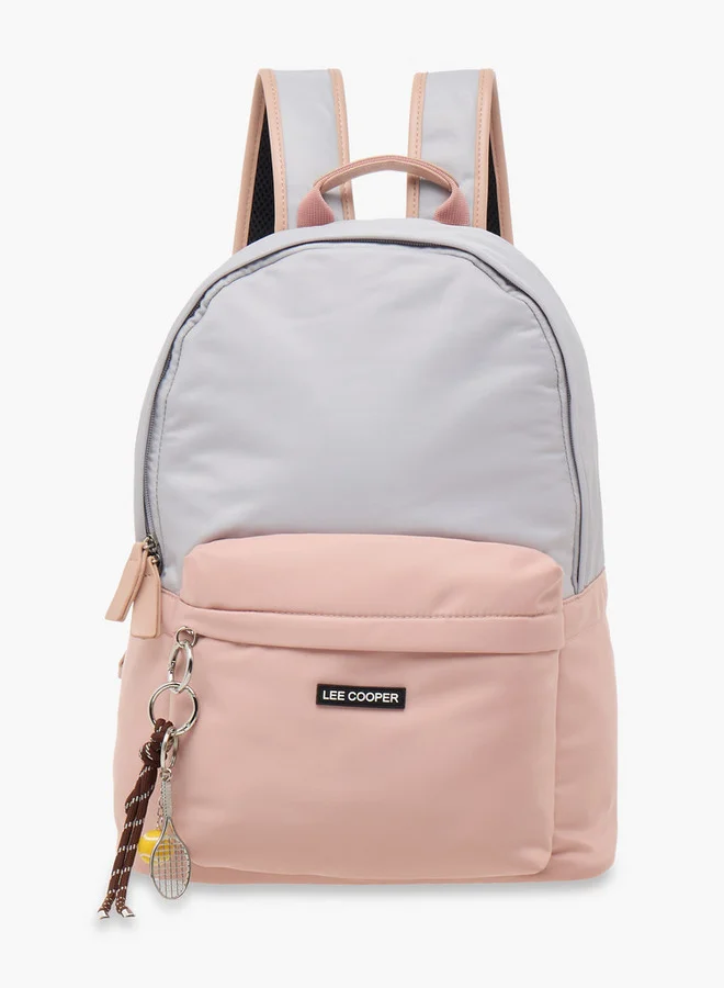لي كوبر Colourblock School Backpack with Adjustable Straps and Zip Closure - 32x15x41 cm