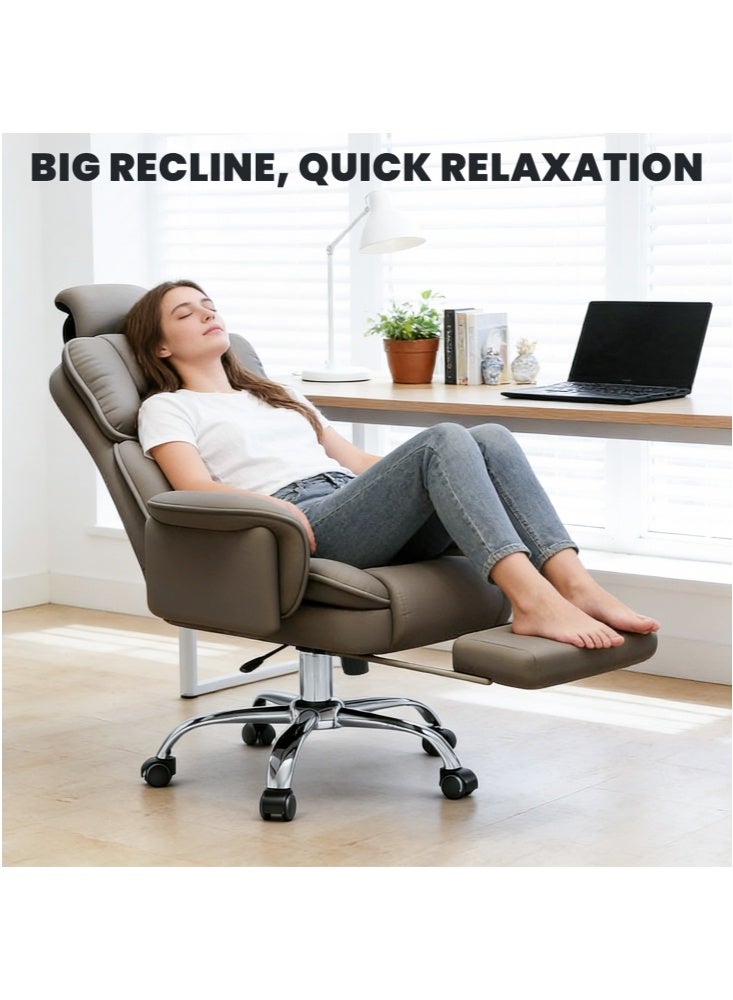 GGEROU Ergonomic Office Chair with Adjustable Height, Comfortable Computer Desk Chairs, Task Chair for Study, Gaming and Long Sitting Grey - Image 5