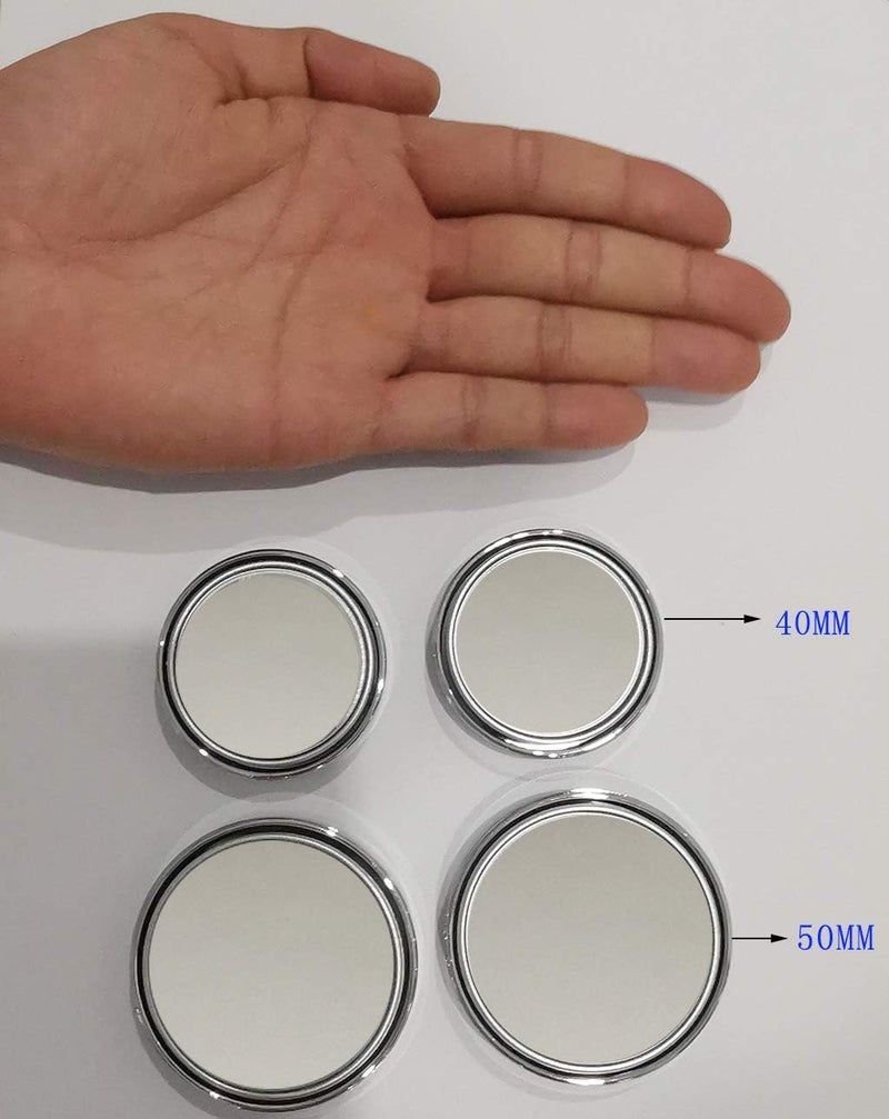 ESreake yusheng 2PCS Mini Small Blind Spot Mirror, 1.57"(40mm) Smaller Round HD Glass Convex Rear View Mirror,Strong Adhesive Mirror for Car, Vehicles(1-9/16"(40mm), Silver frame) Daily use improved quality - Image 2