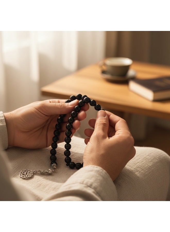 لوميا 45 مسبحة صلاة من الراتنج الكهرماني/تسبيح/10 مم/للرجال والنساء - Image 4