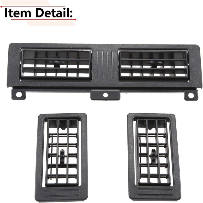 RLB-HILON RLBHILON Dashboard Heater Air Vent Grille Set Compatible with Nissan Navara D21 Hardbody Pickup 1986 to 1997 Year Black Color - Image 5